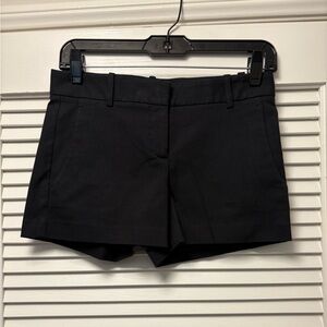 Theory Black Cotton Blend Yanima Str Canvas Shorts Size 0